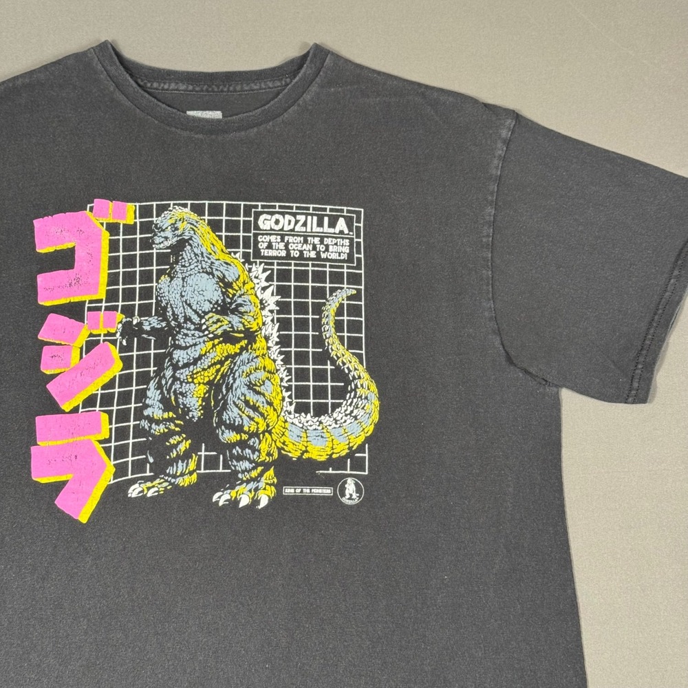 Godzilla T‎ Shirt Size Large Black Graphic Tee King Of The Monsters Toho
